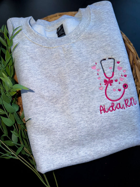 Valentines Stethoscope Sweatshirt