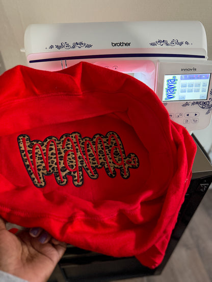 Cheetah Mama Appliqué Sweatshirt