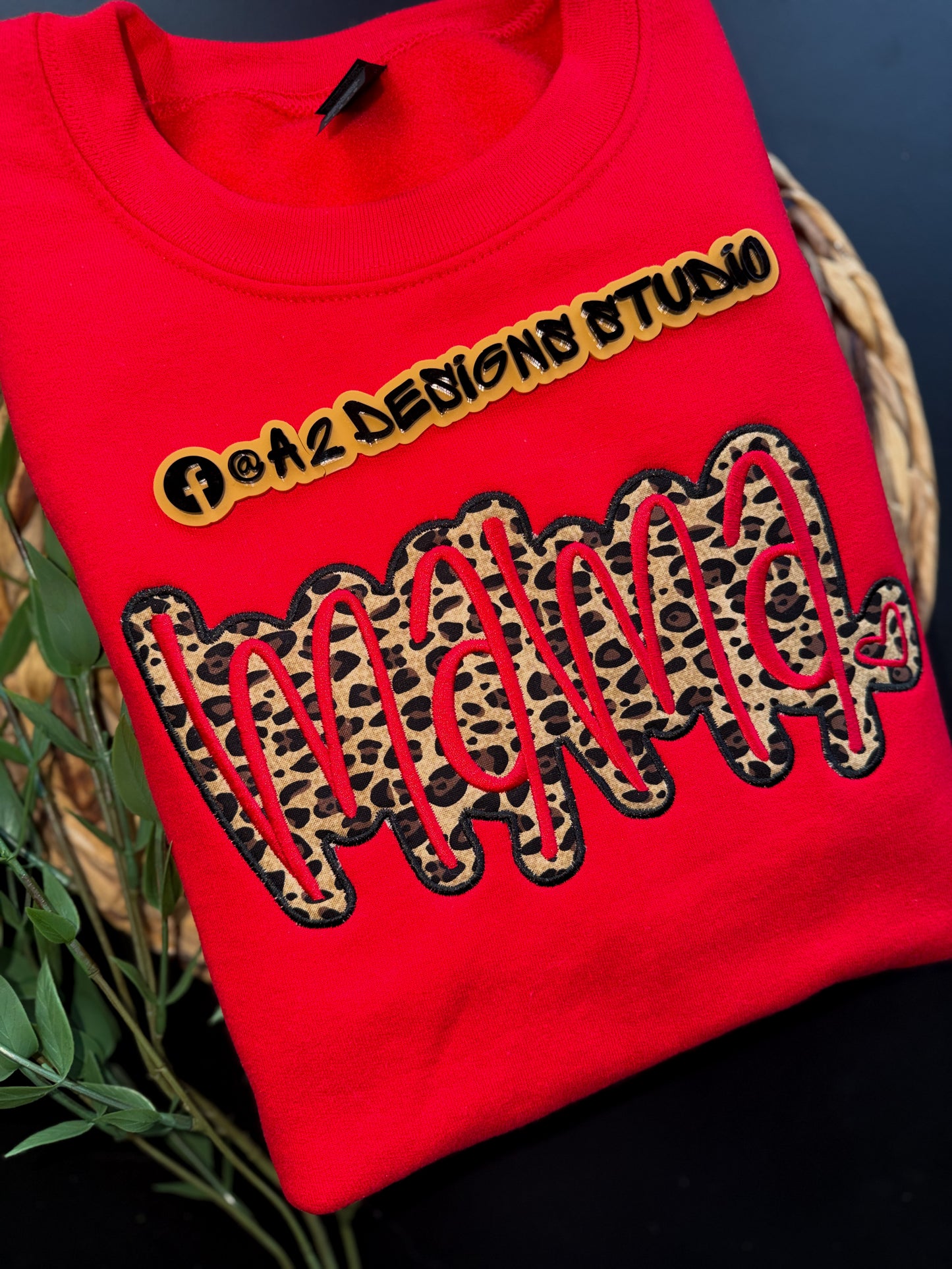 Cheetah Mama Appliqué Sweatshirt