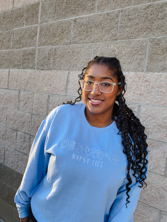 Nurse Life Icons Sweatshirt